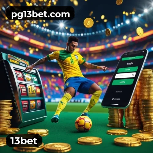 App 13bet para iOS e Android — interface mobile, login biométrico e PIX integrado